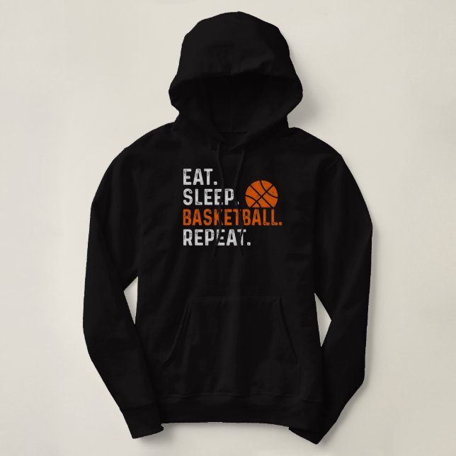 Pull À Capuche Répeat Funny Basketball Playe (Design devant)