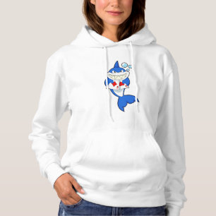 Pull À Capuche Requin au Poker avec cartes de Poker