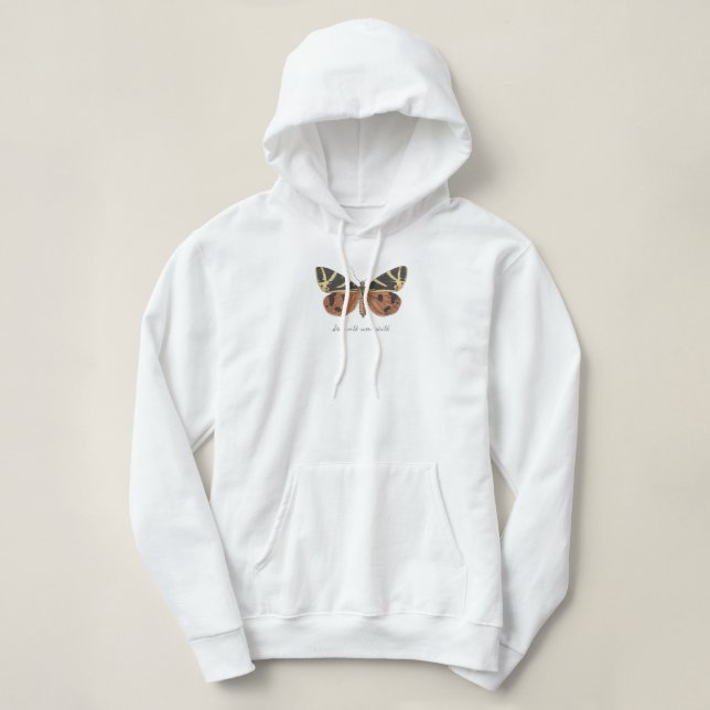 Pull À Capuche Restez sauvage Lune Enfant Papillon esthétique Boh (Design devant)