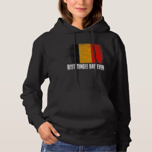 Pull À Capuche Retro Belgique Drapeau meilleur père unique jamais