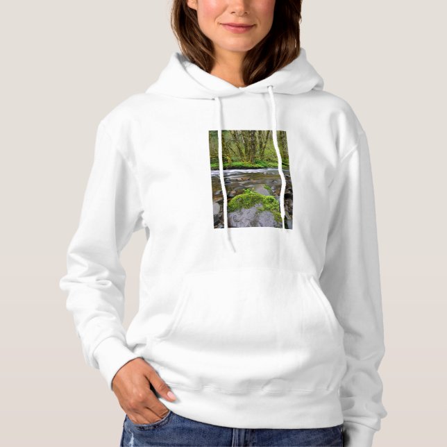 Pull À Capuche Rivière dans une forêt verte, Oregon (Devant)