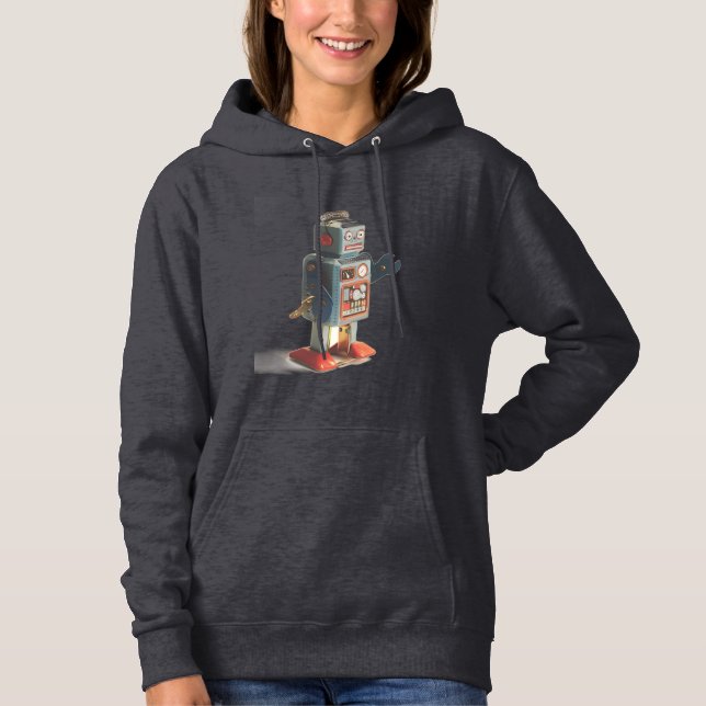 Pull À Capuche Robot de jouets rétro (Devant)
