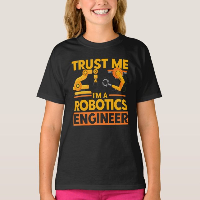 Pull À Capuche Robot Robotics Engineer Vintage Trust Me Robotics  (Devant)