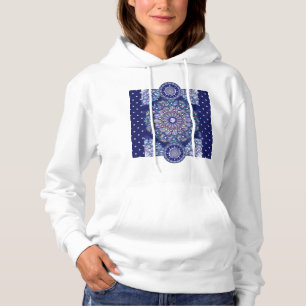 Pull À Capuche Rosace bleue