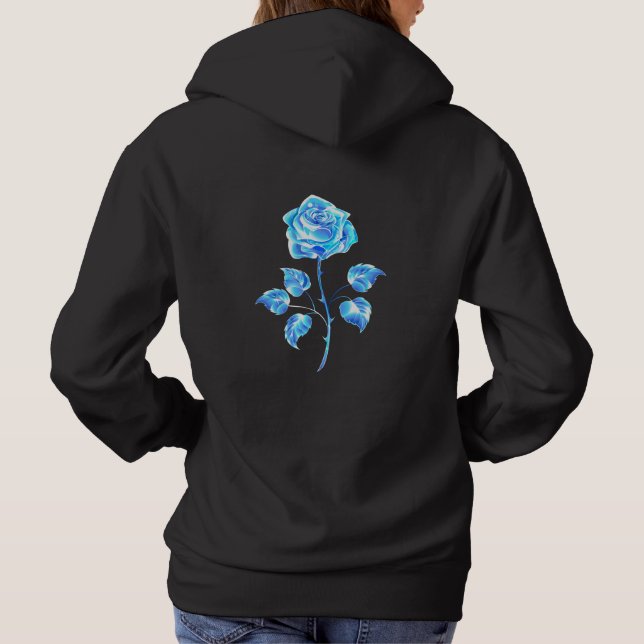 Pull À Capuche Rose bleu brûlant (Dos)