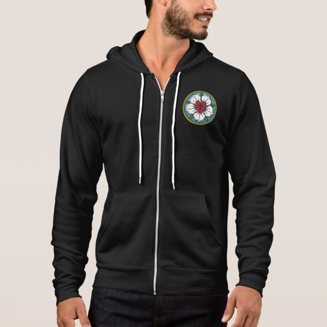Pull À Capuche Rose luthérienne (Devant)
