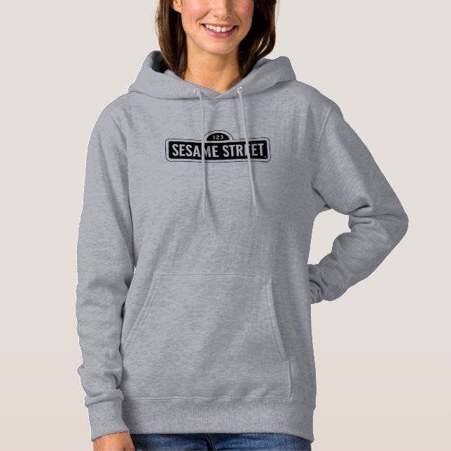 Pull À Capuche Rue Sésame | Logo B&W (Devant)