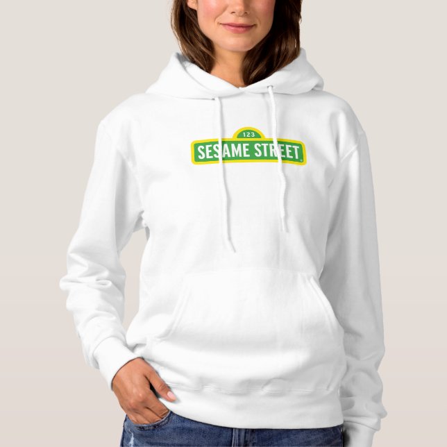 Pull À Capuche Rue Sésame | Logo couleur complète (Devant)
