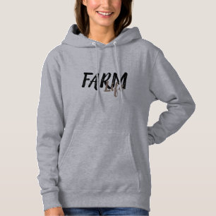 Pull À Capuche rustique chic FARM LIFE en écriture  