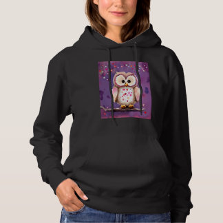 Pull À Capuche Saint-Valentin Amour Coeur Hibou Teddy Petite Amie