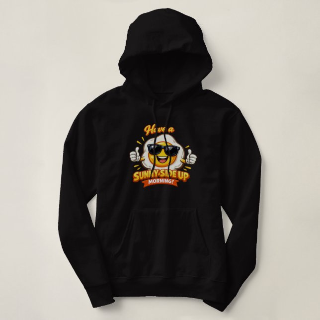 Pull À Capuche Salutation Matinale Géniale d'Oeuf (Design devant)