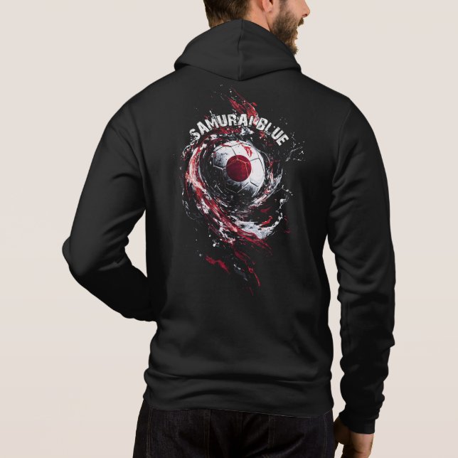 Pull À Capuche samouraï bleu (Dos)