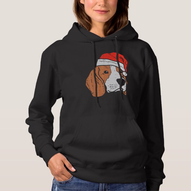 Pull À Capuche Santa Hat Beagle Christmas Xmas Dog  Owner Men Wom (Devant)