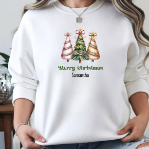 Pull À Capuche Sapins de Noël Coquette Léopard cadeau personnalis