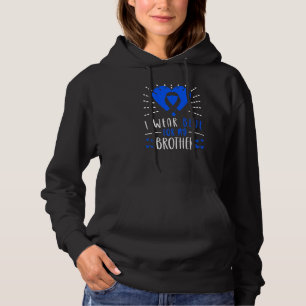 Pull À Capuche Sclérose latérale amyotrophique Ruban Bleu Je Port
