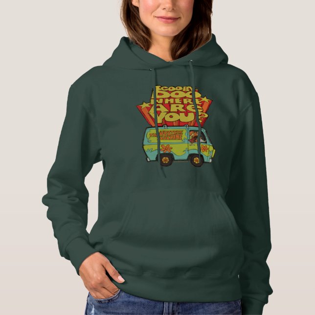 Pull À Capuche Scooby-Doo | "Où Es-Tu ?" Retro Cartoon Van (Devant)