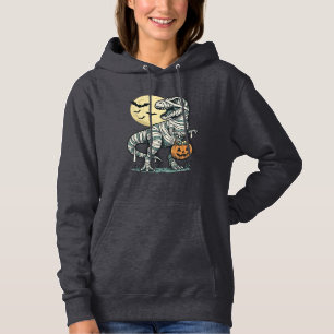 Pull À Capuche Seau à bonbons T-Rex momie Halloween Vecteur vinta
