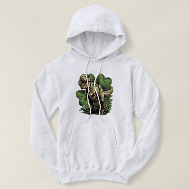 Pull À Capuche Shamrockosaurus Rex (Design devant)