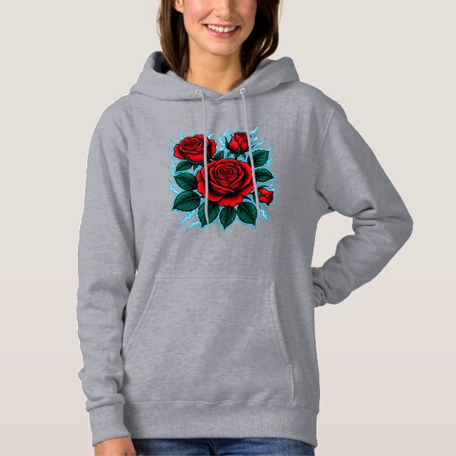 Pull À Capuche Shocking Roses pour femmes  (Devant)