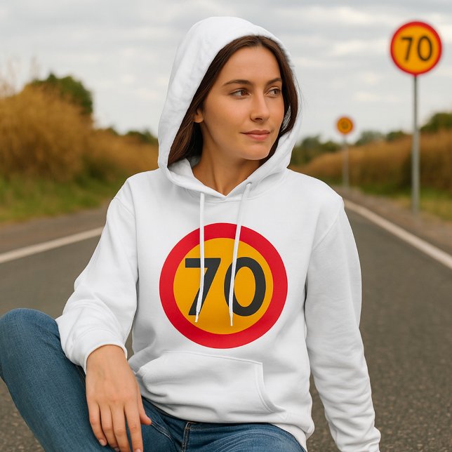 Pull À Capuche SIGNE DE LA ROUTE À 70 Vitesse Limite (Créateur téléchargé)