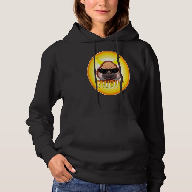 Pull À Capuche SIGNE Zodiaque Taurus Singe Banane (Devant)