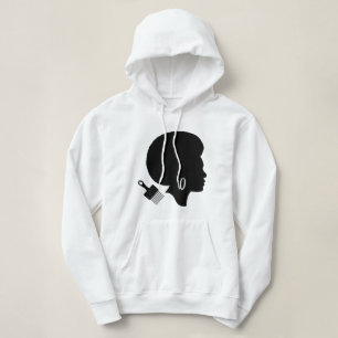 PULL À CAPUCHE SILHOUETTE FEMME AFRO GRAPHIQUE AVEC AFRO PICK
