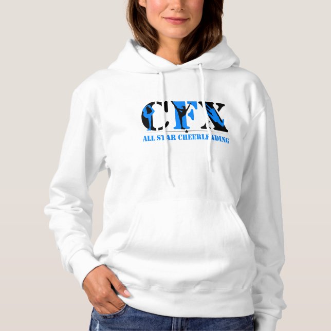 Pull À Capuche Silhouettes CFX en noir et bleu (Devant)