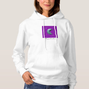 Pull À Capuche Silver Moon et étoiles Violet Arrière - plan