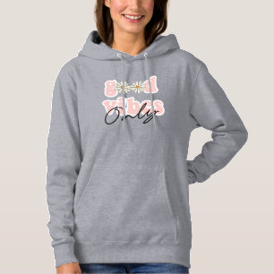 Pull À Capuche Slogan hippie des années 70 de Good Vibes