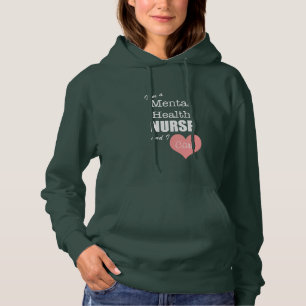 Pull À Capuche Soins infirmiers en santé mentale-I+Coeur rose