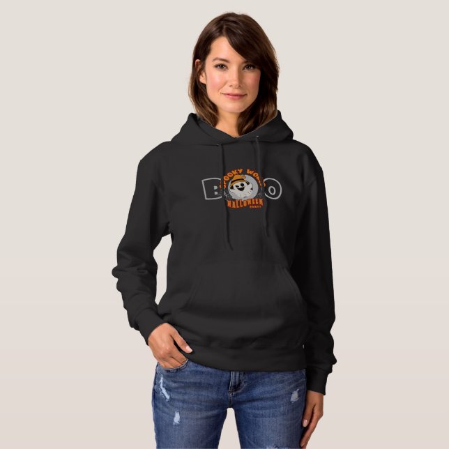 Pull À Capuche Soirée Halloween Spooky World | Femmes (Devant entier)