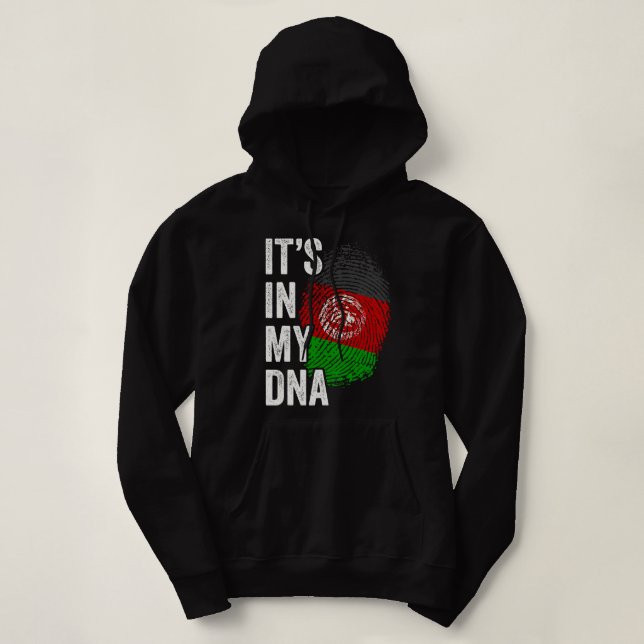 Pull À Capuche SON DANS MON ADN Afghanistan Drapeau Fierté des ra (Design devant)