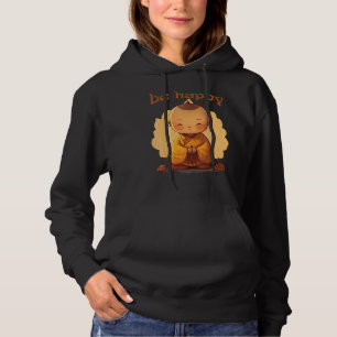 Pull À Capuche Soyez heureux  Zen Petit bébé Bouddha  Mandala