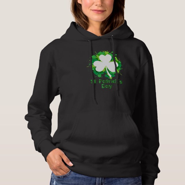Pull À Capuche St Patrick S Day Clover Green Irlande Clover (Devant)