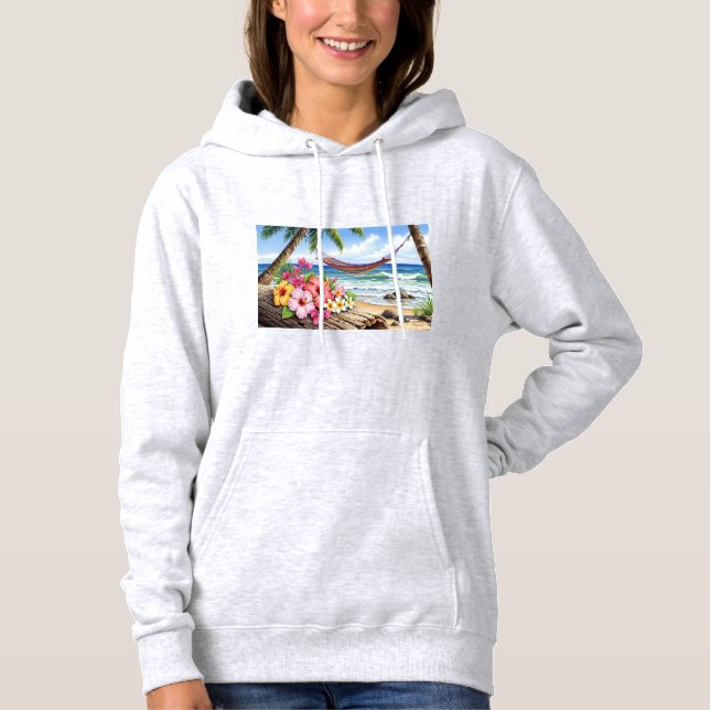 Pull À Capuche Sudadera hamaca en la playa  (Devant)