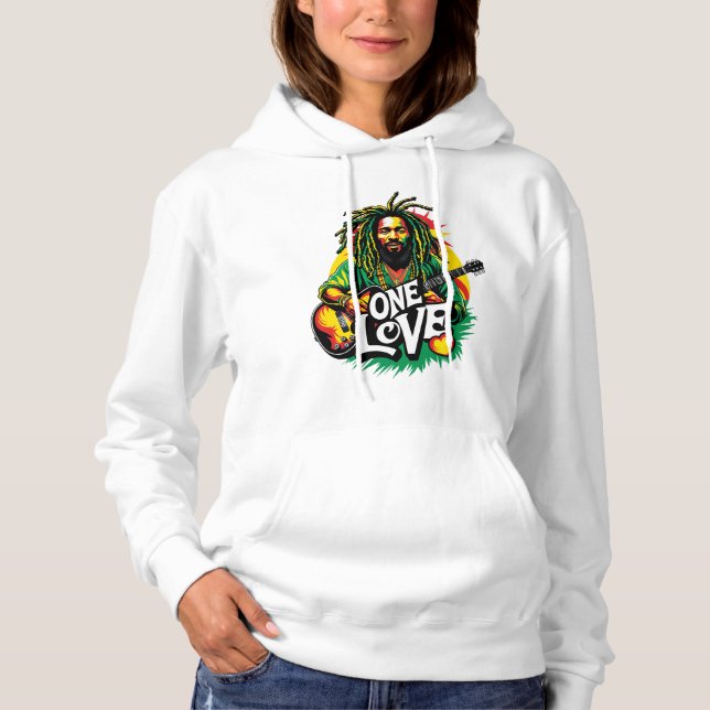 Pull À Capuche Sudadera  One Love el Rey del Reggae (Devant)