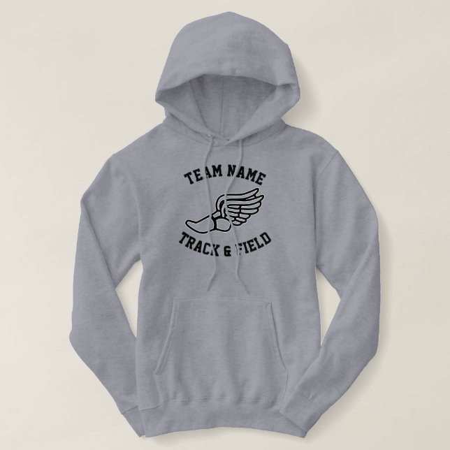 Pull À Capuche Suivi et champ Nom de l'équipe personnalisée ou sp (Design devant)