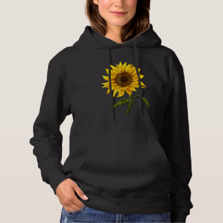 Pull À Capuche Sunflower Sunshine Aquarelle Fleur belle flûte