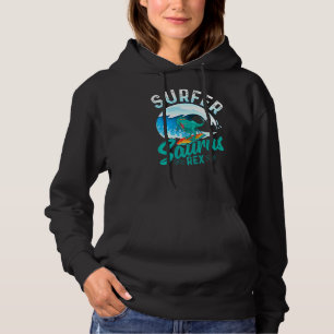 Pull À Capuche Surf Dino Beach Surfer Dinosaur Rex Surf