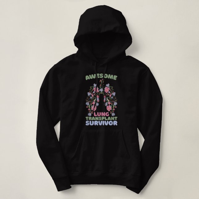 Pull À Capuche Survivant de la transplantation pulmonaire (Design devant)