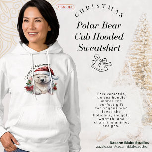 Pull À Capuche Sweat-shirt à capuche avec ourson polaire de Noël