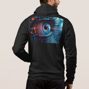 Pull À Capuche Sweat-shirt à capuche noir Quantum Eye men Bella