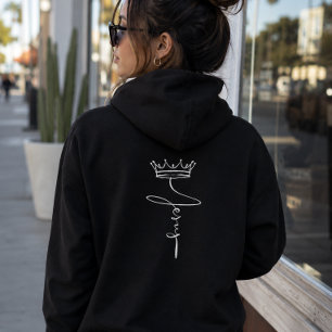 Pull À Capuche Sweat-shirt noir élégant 'Couronne de Jésus' Mode
