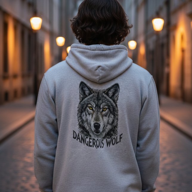 Pull À Capuche Sweatshirt à capuche Dark Wolf Energy (Créateur téléchargé)