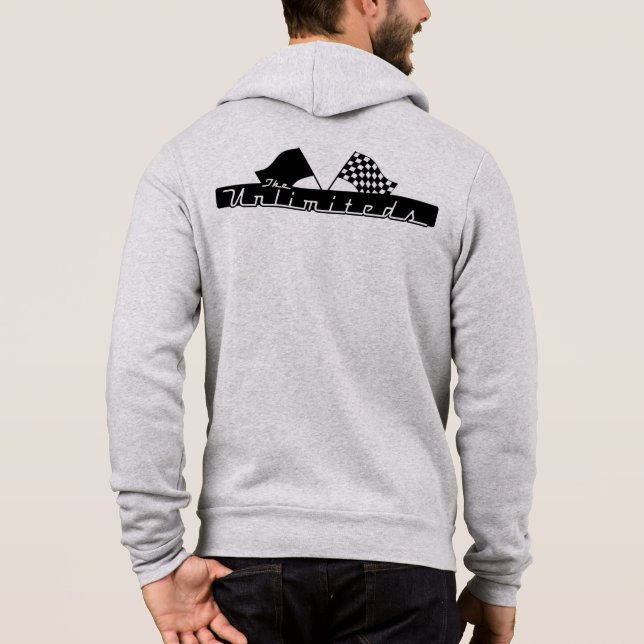 Pull À Capuche Sweatshirt à capuche Unlimiteds drapeaux croisés (Dos)