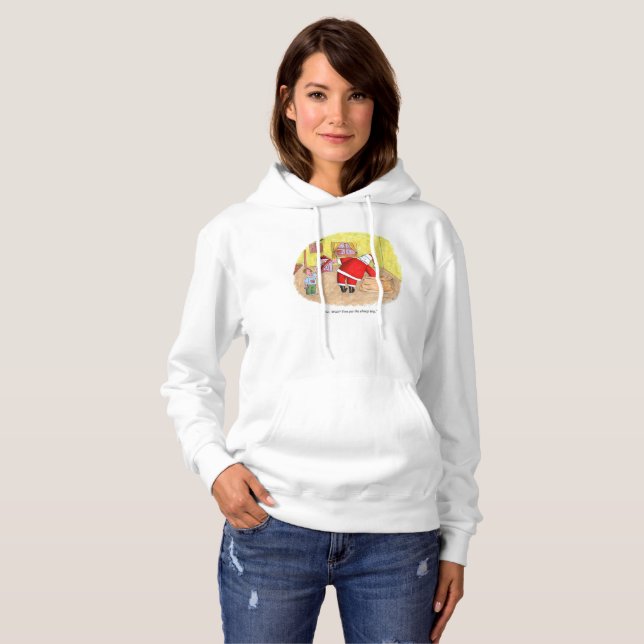 Pull À Capuche Sweatshirt à capuchon blanc femme jouet pas cher (Devant entier)