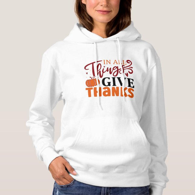 Pull À Capuche Sweatshirt à capuchon de base Thanksgiving (Devant)