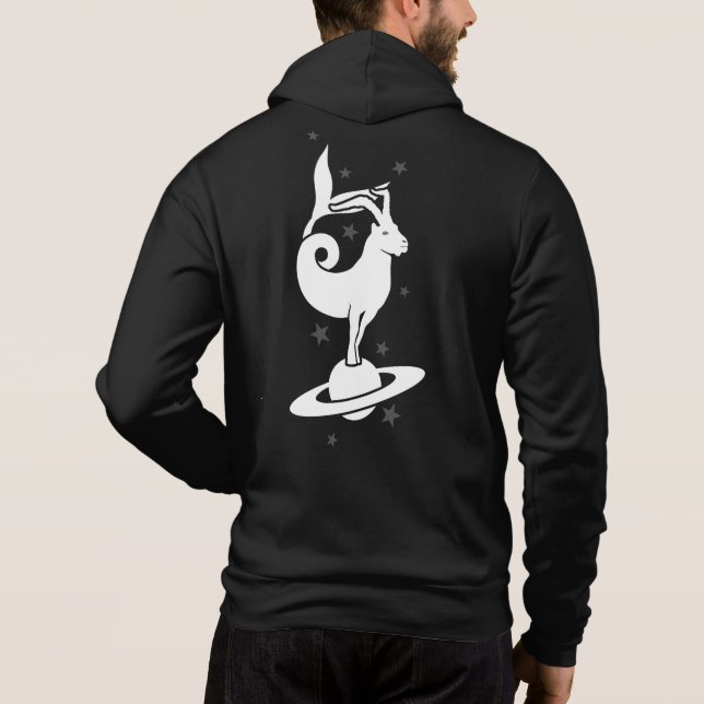 Pull À Capuche Symbole du zodiaque de Capricorne (Dos)