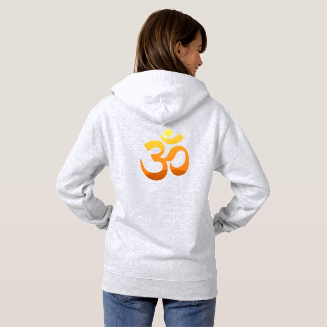 Pull À Capuche Symbole mantra Yoga Om tendance de haute qualité F (Dos entier)