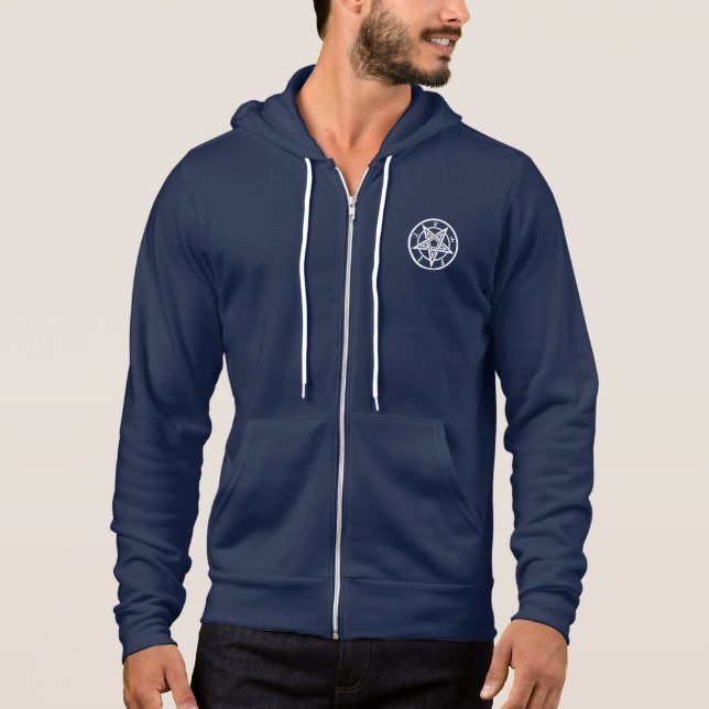 Pull À Capuche Symbole pentagramme classique (Devant)